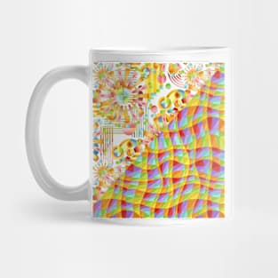 Firework Rainbow Plaid Mug